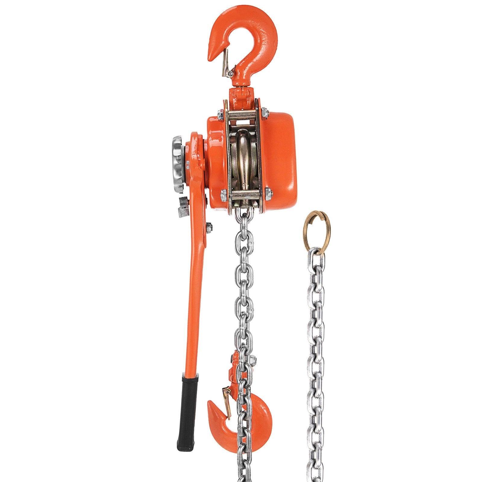 VEVOR Lever Chain Hoist, 0.75Ton 1650lbs Capacity Ratchet Puller with 10FT Max. Lifting Height, Come Along 2 Heavy Duty Steel Hooks, Manual Handling Tool for Cargo Moving in Construction, Warehouse