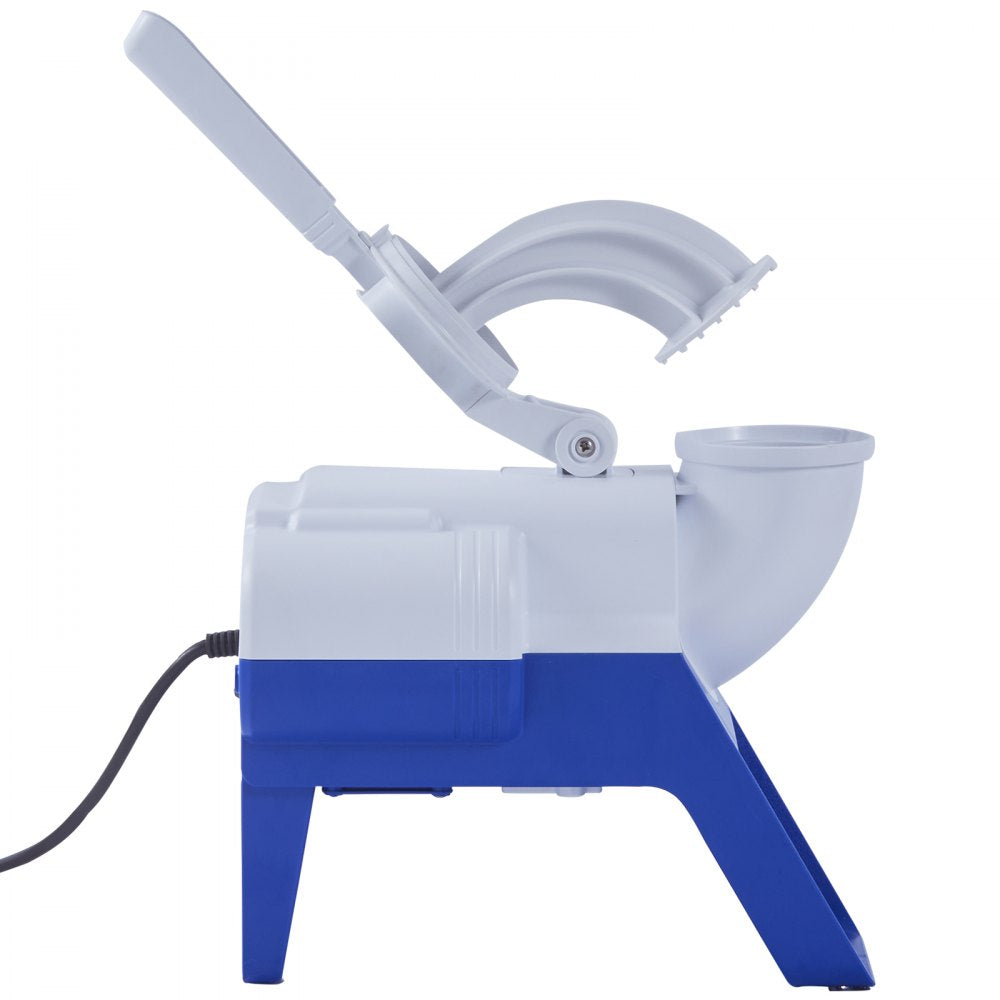 VEVOR Ice Crushers Machine, 176lbs Per Hour Electric Snow Cone Maker with 2 Blades, Shaved Ice Machine, 220W Ice Shaver Machine for Margaritas, Home and Commercial Use, White