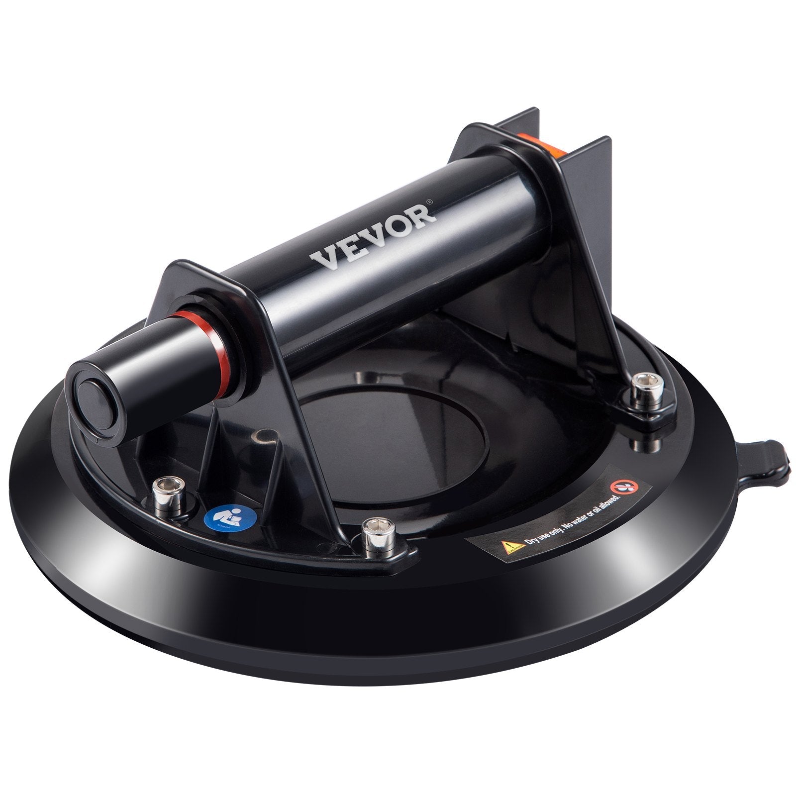 VEVOR Glass Lifting Vacuum Suction Cup, 8'' Glass Lifter Suction Cup, 220lbs Load Capacity Glass Lifting Suction Cup, Heavy-Duty Hand-Held Glass Lifter For Moving Large Granite Tile & Replacing Window