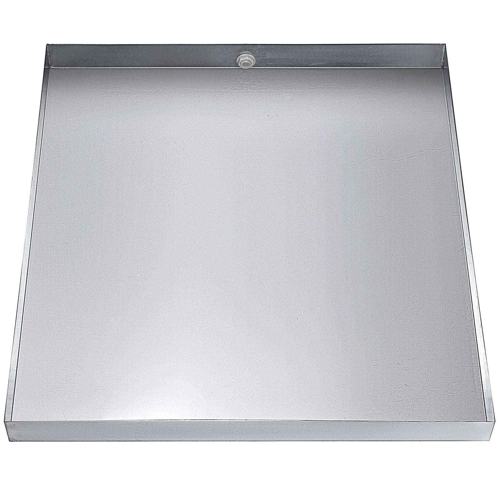VEVOR Well-Designed Washer Pan 32 x 30 x 2.5 Inch Washing Machine Drip Pan Stainless Steel Sink Dishwasher Drip Tray Compact Universal Drip Tray with Drain Hole