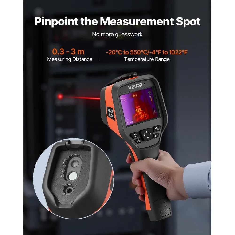 256 × 192 Thermal Imaging Camera with 2MP Visual Camera, 3.5" Touchscreen, WiFi, Handheld Infrared Thermal Camera