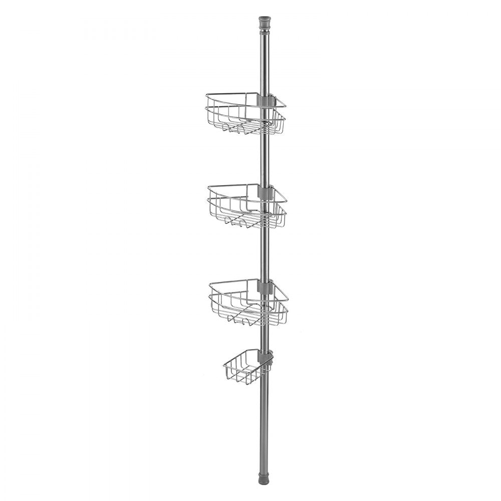 VEVOR 39" to 125" High Shower Corner Caddy Tension Pole Rust-Proof Tension Pole