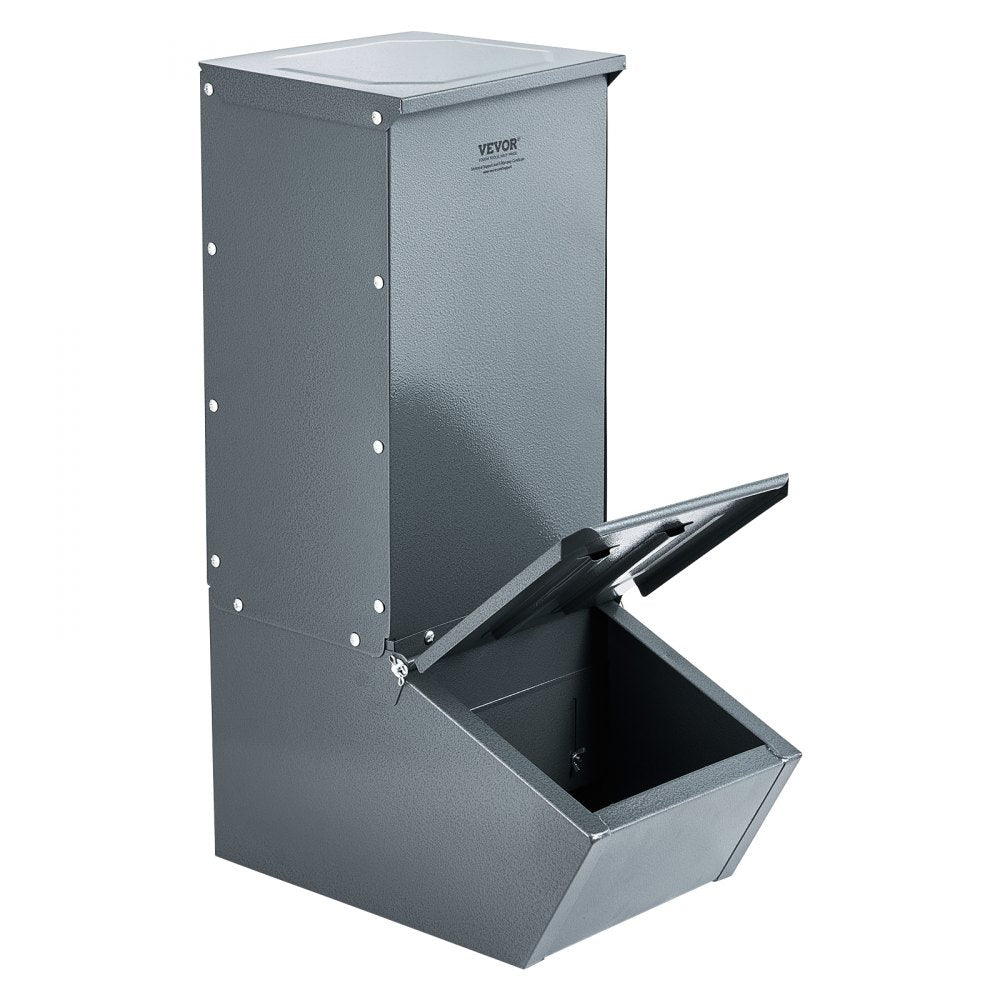 VEVOR Hog Feeder 2.2 Bushel Metal Double Door Pig Feeder Feeding up to 5 Hogs
