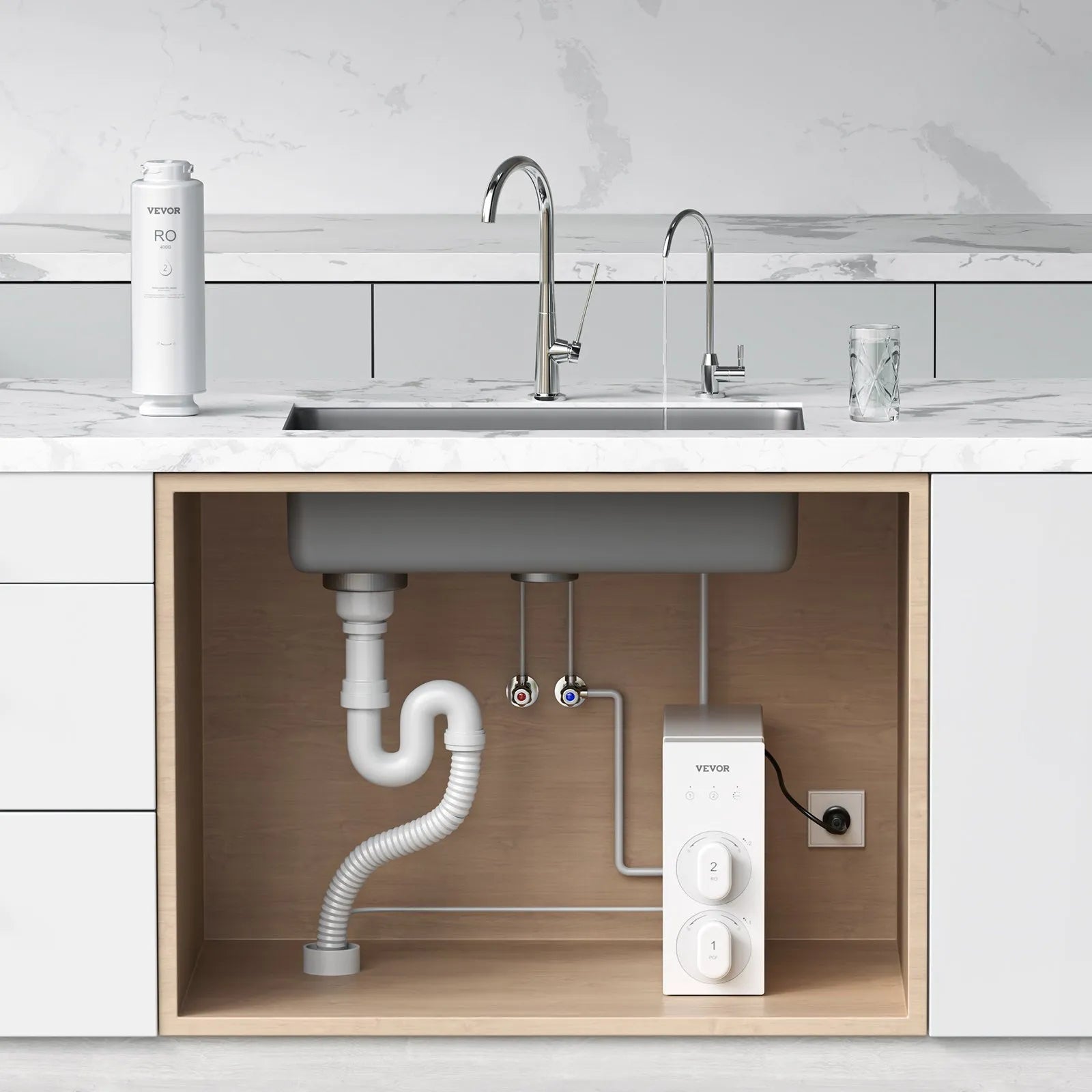 VEVOR Reverse Osmosis System Replacement for SS-001 Under Sink Water Filter