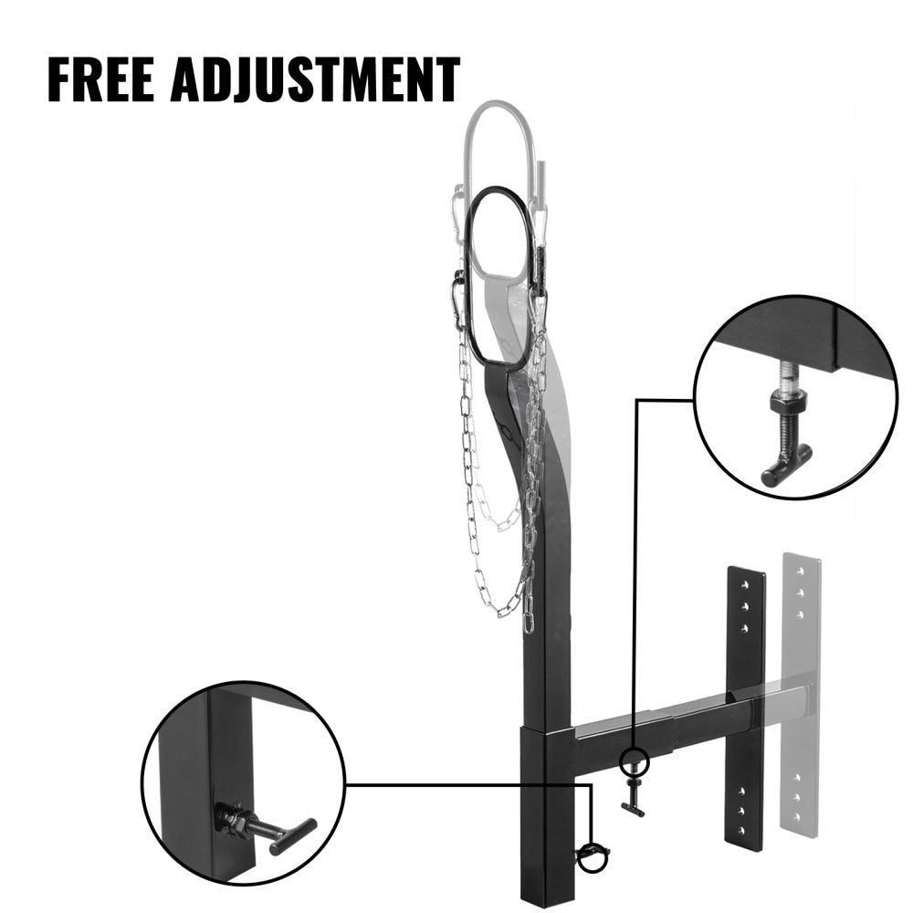 VEVOR Livestock Stand, 9.8" Height and Trimming Stand 5.9" Length Adjustable, Steel Gate Attachment Nose Loop Headpiece, Nose Loop Goat Trimming Stands, Sheep Shearing Stand, for Sheep & Goats