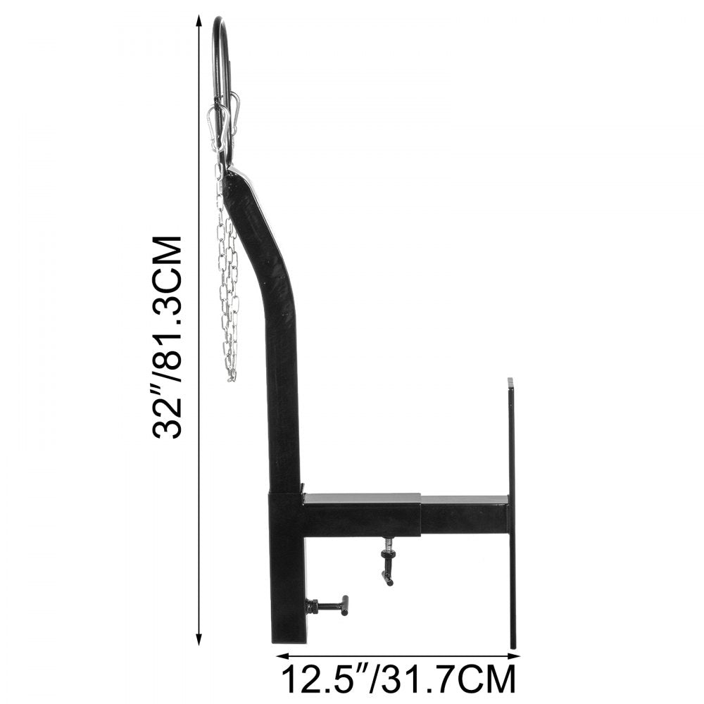 VEVOR Livestock Stand, 9.8" Height and Trimming Stand 5.9" Length Adjustable, Steel Gate Attachment Nose Loop Headpiece, Nose Loop Goat Trimming Stands, Sheep Shearing Stand, for Sheep & Goats