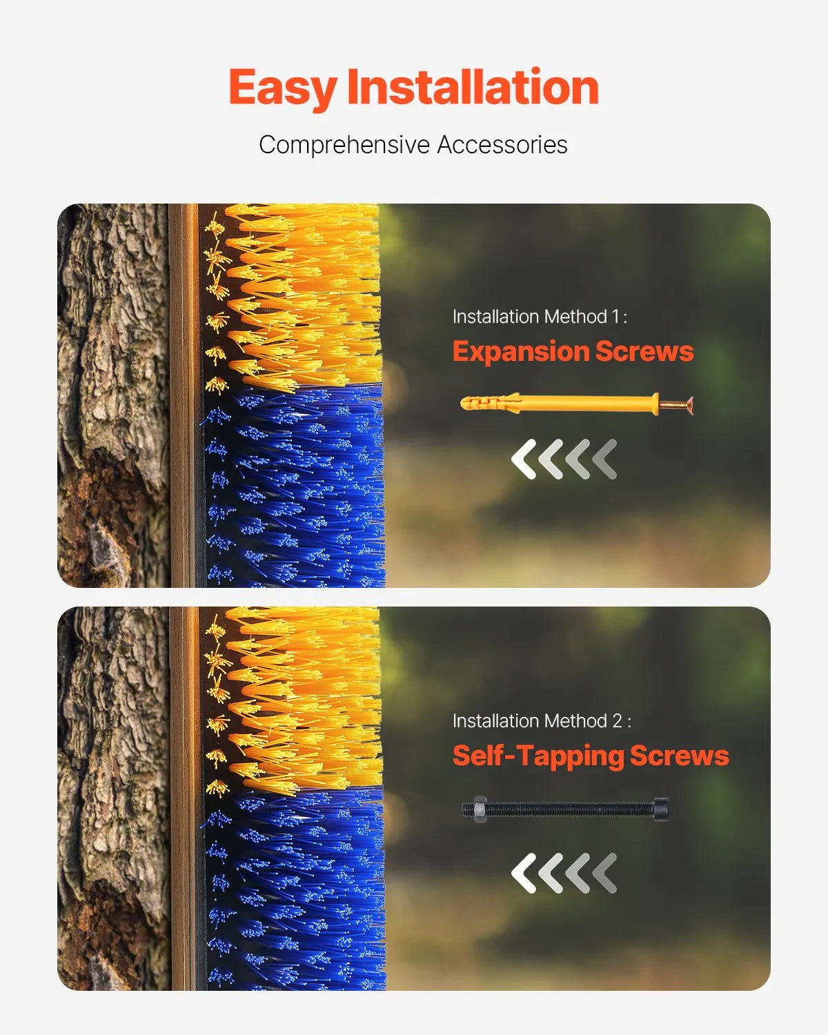 VEVOR Livestock Scratching Brush 4Pcs Itch Relief Horse Scratcher Brush 20 in