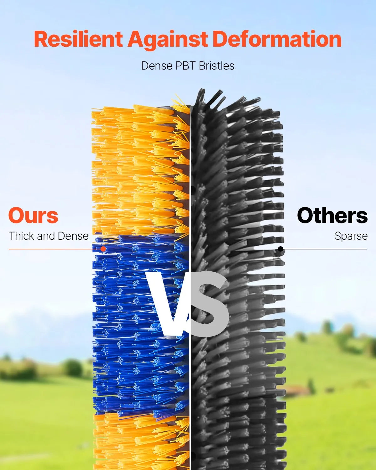 VEVOR Livestock Scratching Brush 6Pcs Itch Relief Horse Scratcher Brush 17.1 in