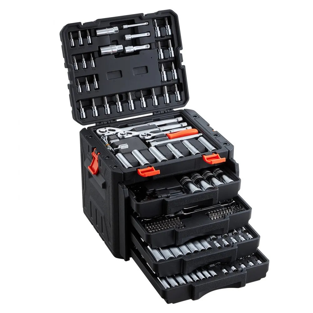 297-Piece Mechanics Tool Set – SAE & Metric Socket and Wrench Kit with Storage Case