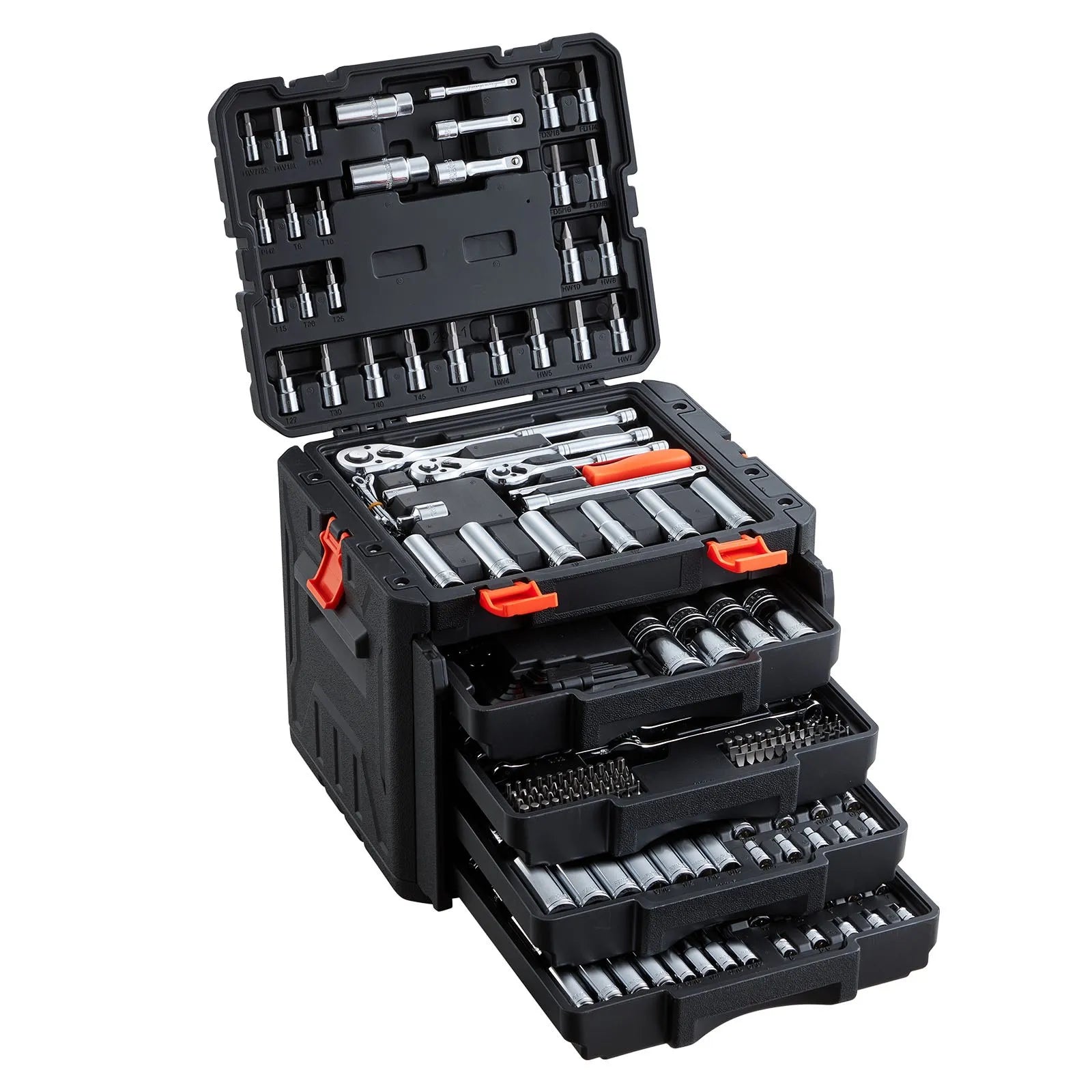 297-Piece Mechanics Tool Set – SAE & Metric Socket and Wrench Kit with Storage Case
