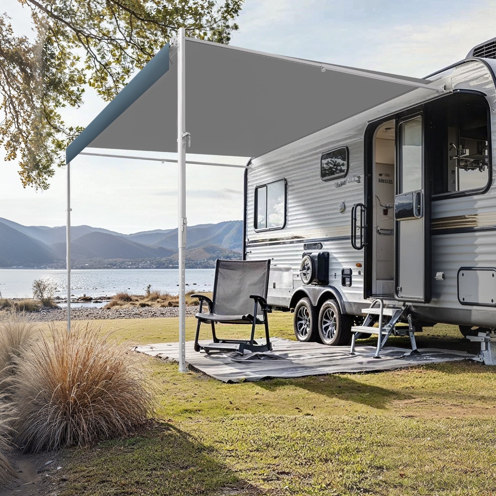 VEVOR 15' RV Replacement Awning Manual Trailer Awning for Most DC12V RVs