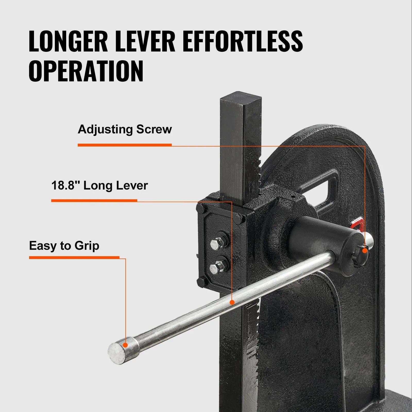 VEVOR Arbor Press, 3 Ton Manual Arbor Press, 12.2" Maximum Height, Cast Iron Heavy-duty Manual Desktop Arbor Press, Precision Hand Press for Stamping, Bending, Stretching, Forming