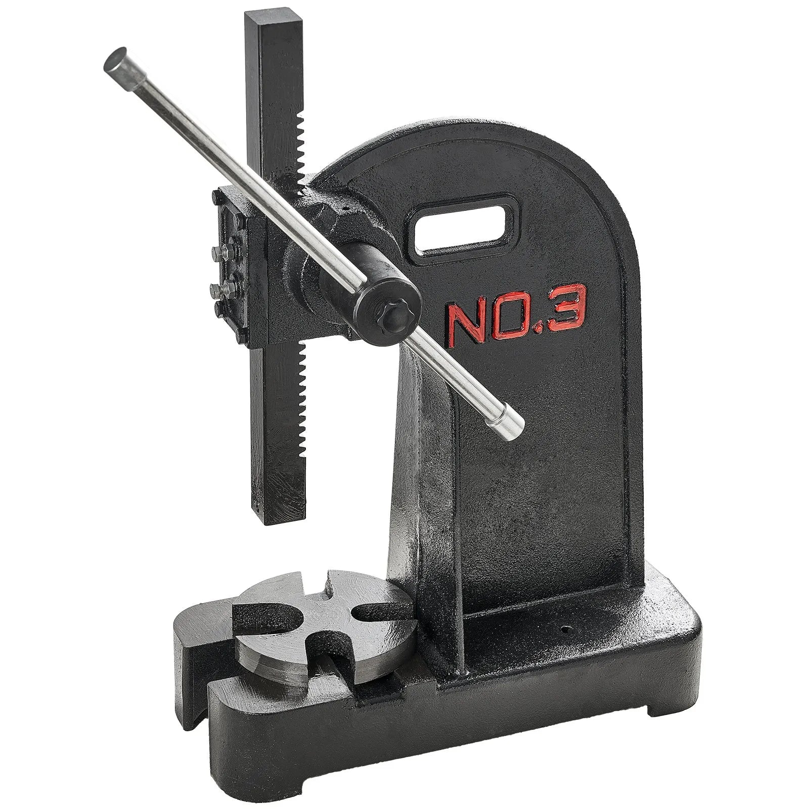 VEVOR Arbor Press, 3 Ton Manual Arbor Press, 12.2" Maximum Height, Cast Iron Heavy-duty Manual Desktop Arbor Press, Precision Hand Press for Stamping, Bending, Stretching, Forming