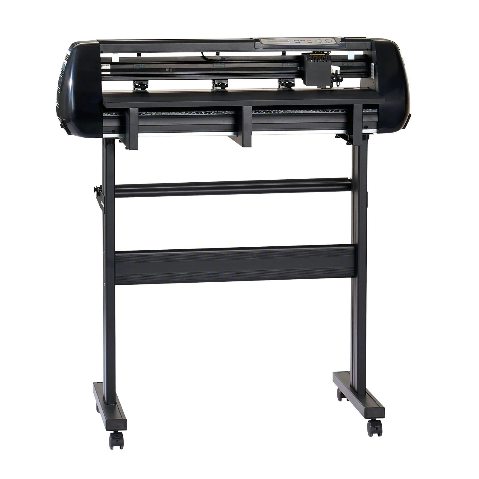 VEVOR Vinyl Cutter Machine, 28 inch Max Feed Width, Dual Blades, Adjustable Force and Speed, LED Display, Vinyl Plotter Cutter Printer Bundle with Sticker Sheets, Transfer Film, Signmaster Software