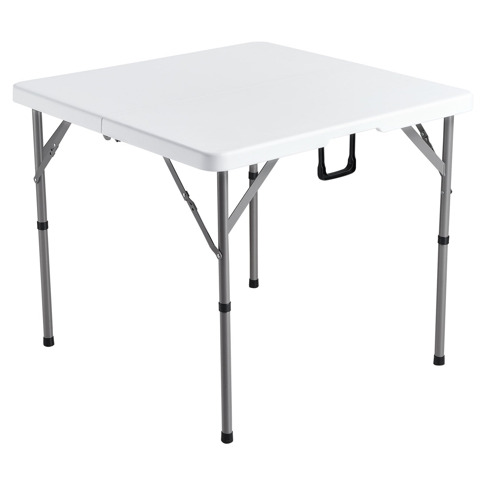 VEVOR Mahjong Table with Mahjong Tiles Set, Fold-in-Half 4 Player Card Table with 144PCS Majiang Tiles and 3 Dice, Portable Bi-Folding Domino Table with Wear-Resistant Green Tabletop & Carrying Handle