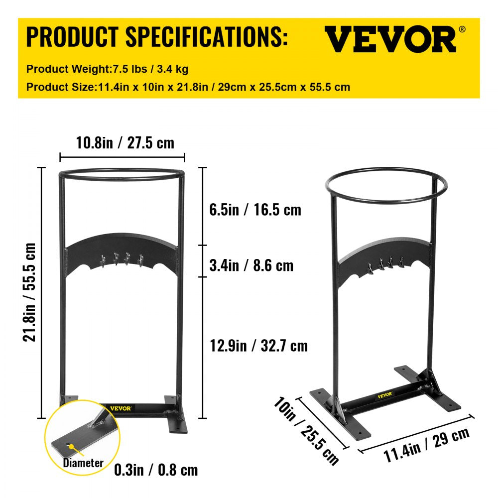 VEVOR Firewood Splitter, Q235 Steel Wood Splitter Wedge, for Splitting 8" Diameter Wood Manual Wedge Wood Splitter, 10.8"x21.8" Portable Log Splitting w/ 4 Screws & Blade Cover, for Home, Campsite