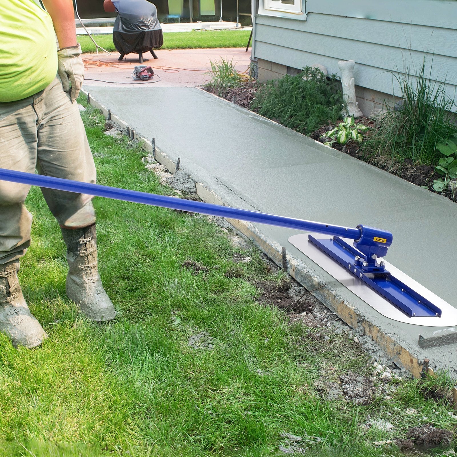 VEVOR Bull Float Manganese Steel Concrete Float 47x11.8 in Concrete Float Tool Cement Tool Bull Concrete Kit Bull Pool Float Bull Float Handle Bull Float Bracket Concrete Tool Finishing Bull Float