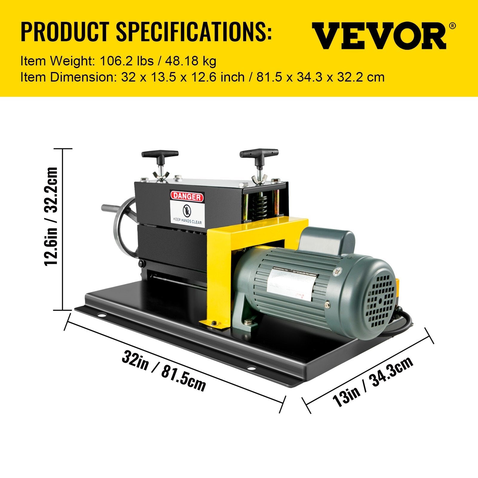 VEVOR Benchtop Automatic Wire Stripping Machine 1.5" Scrap Copper 10 Holes & Blades Motor Rated Speed 1400Rpm Wire Wire Stripping Machine for Scrap Copper Recycling