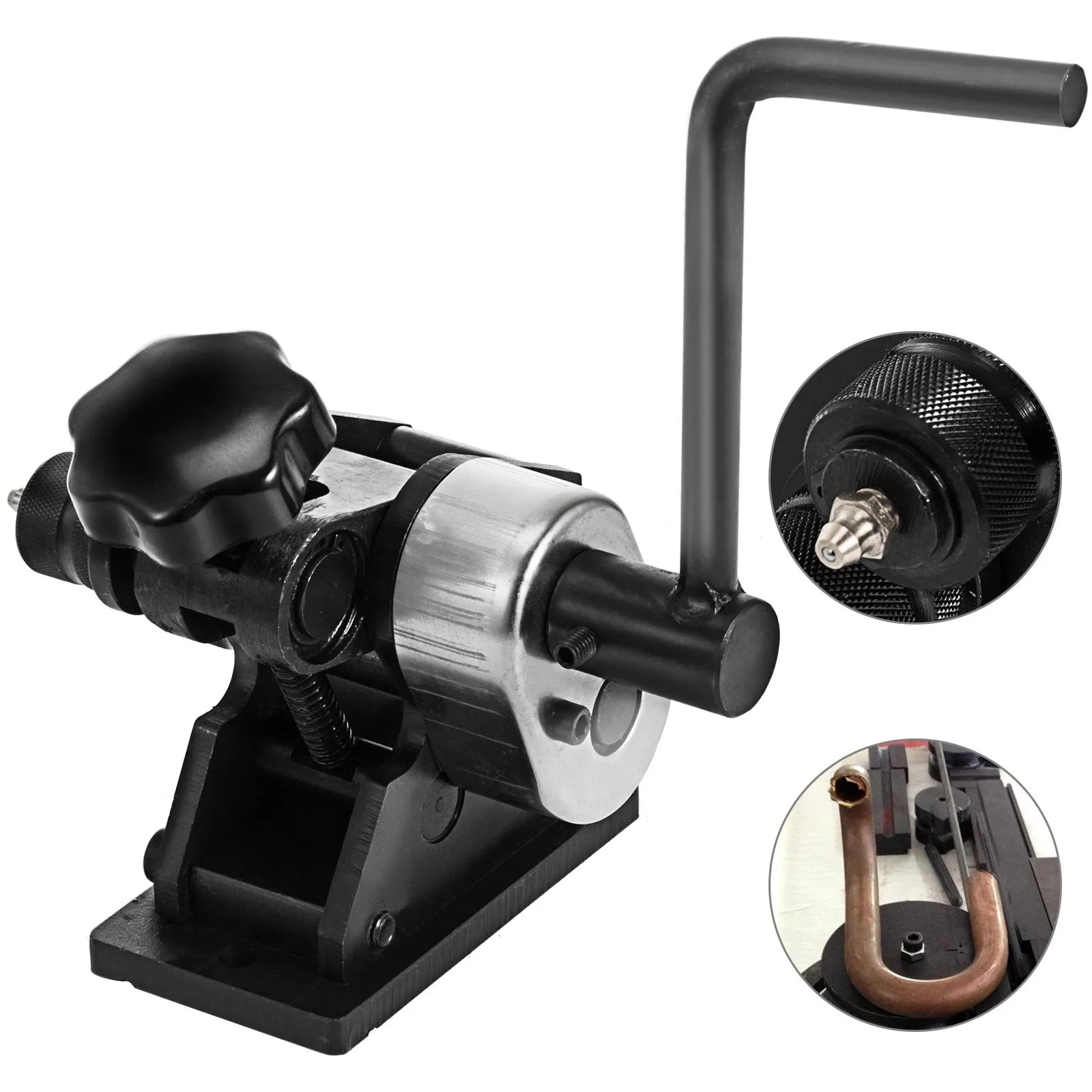 VEVOR Manual Plate Steel Ring Bender 13-1/2inch Single Pinch Portable Hand Crank Ring Handle Rolling 3inch And Larger Circular Rings