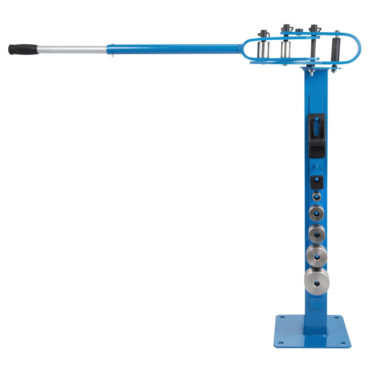 VEVOR YP 38 Pedestal Floor Compact Bender 7 Dies Versatile Compact Metal Tubing Bender 44' Mount Powdercoat Telescoping Handle Maximum 5/8" Thick 1-15/16" Width
