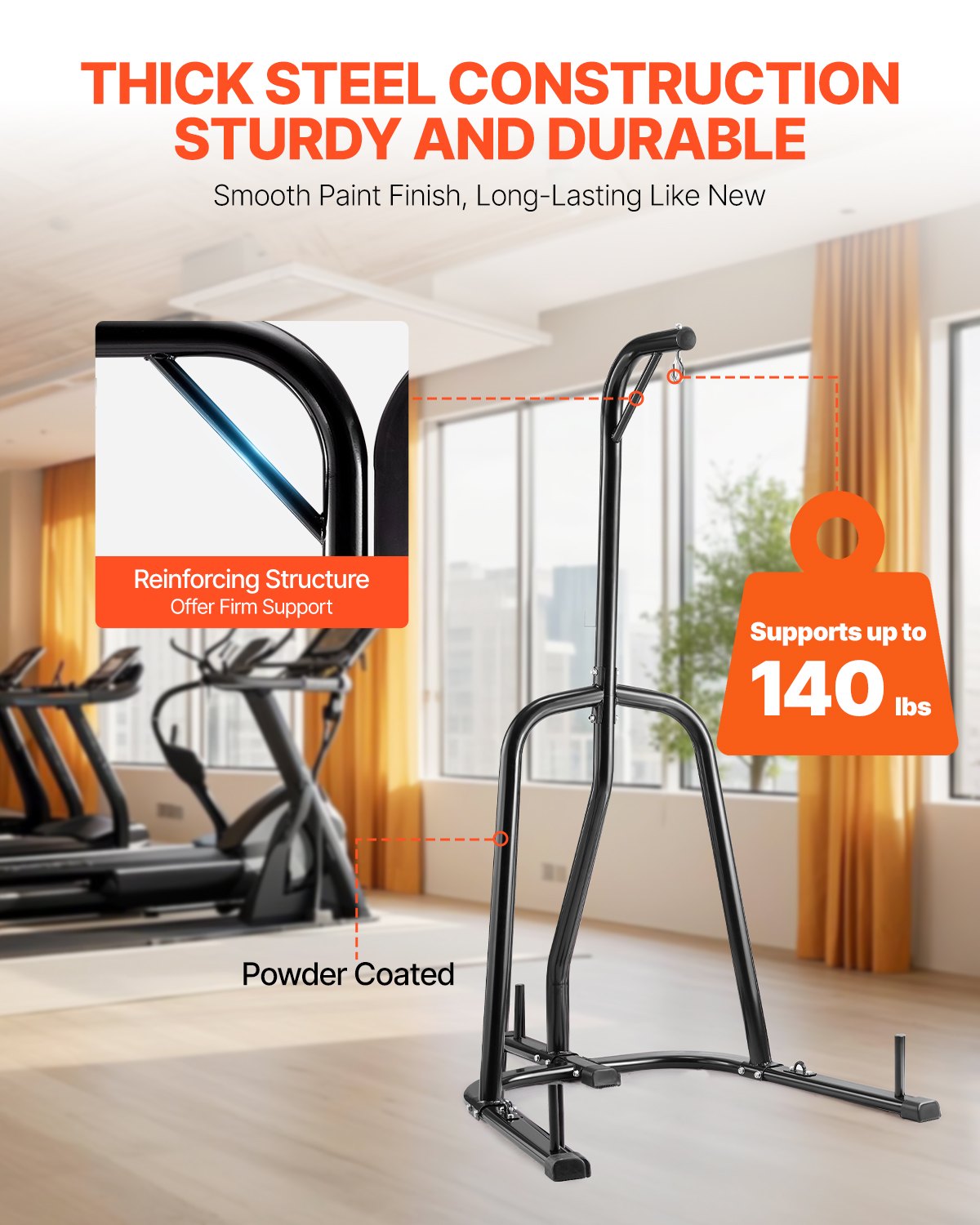 VEVOR Heavy Duty Punching Bag Frame Boxing Punching Stand Steel for Gym Fitness