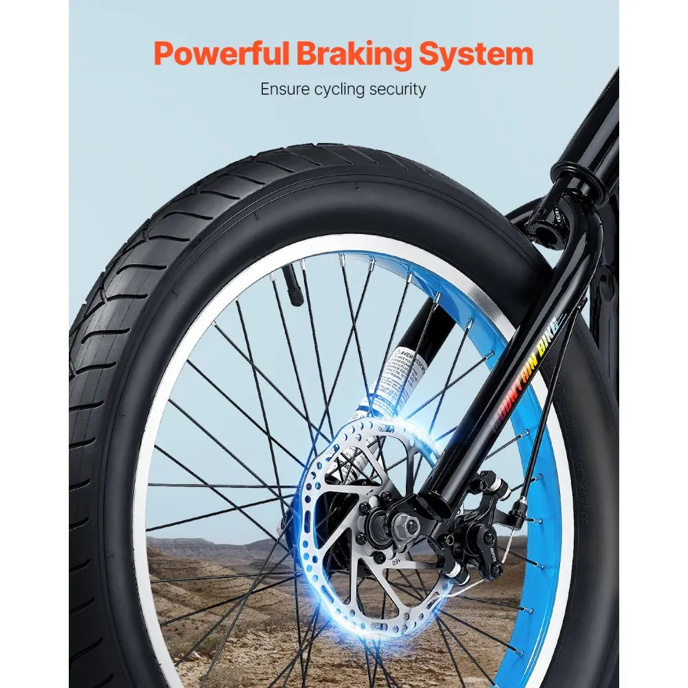 VEVOR 20” Kids Mountain Bike – 7-Speed Fat Tire MTB with Dual Disc Brakes