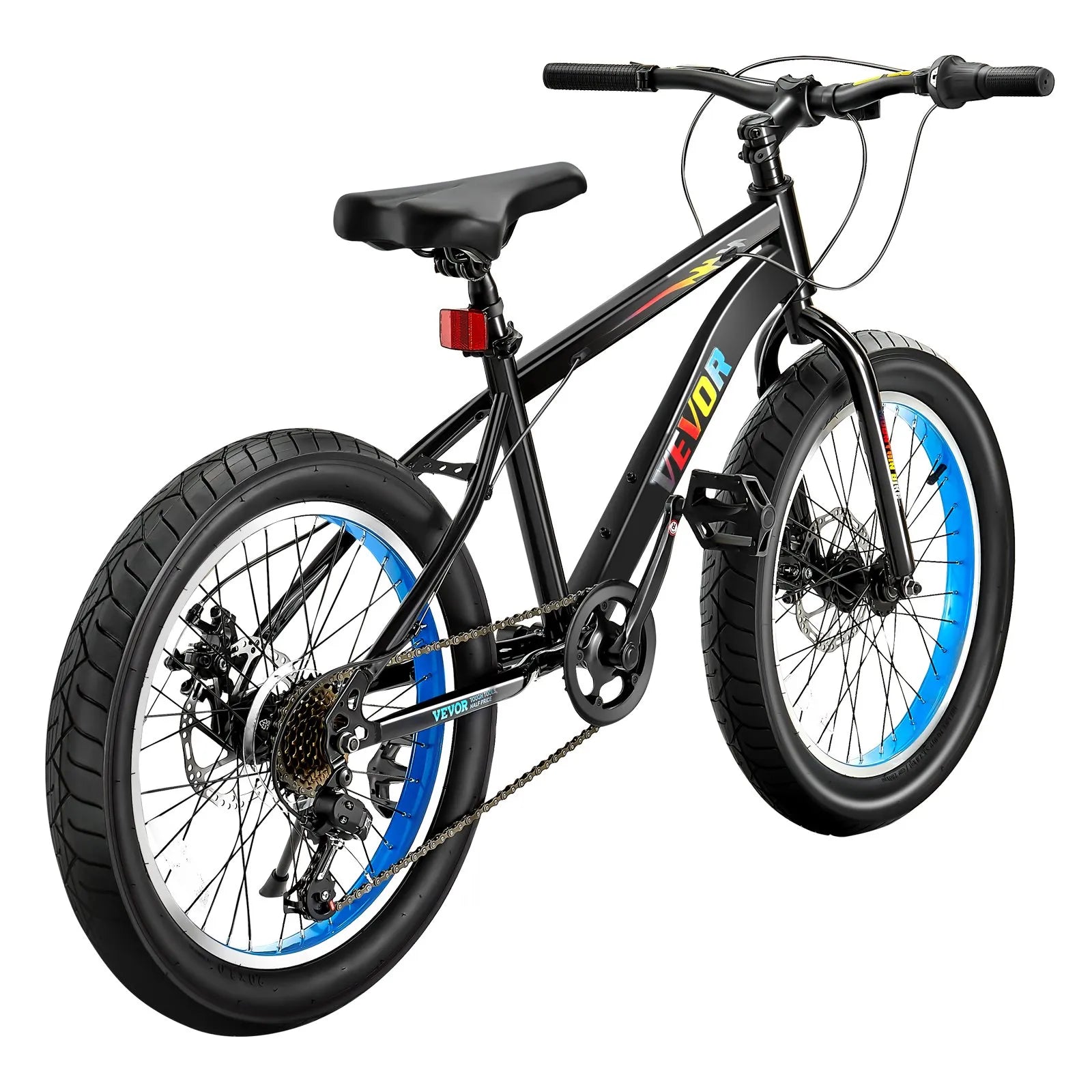 VEVOR 20” Kids Mountain Bike – 7-Speed Fat Tire MTB with Dual Disc Brakes