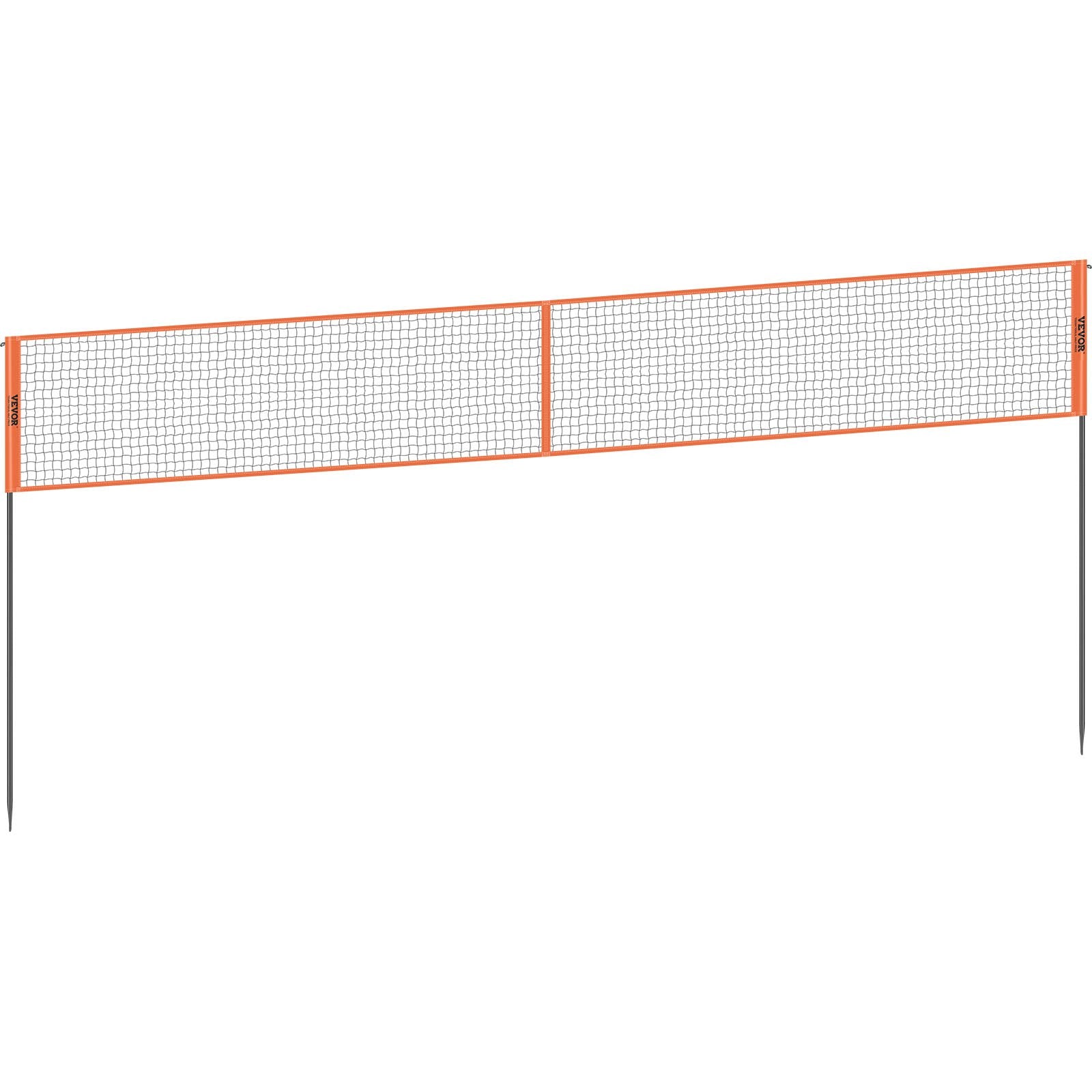 VEVOR 4-Way Volleyball Net, Adjustable Height Badminton Net Set for Backyard Beach Lawn, Outdoor Portable Volleyball Net with Carrying Bag, 4 Square Quick Assemble Game Set For Kids And Adults