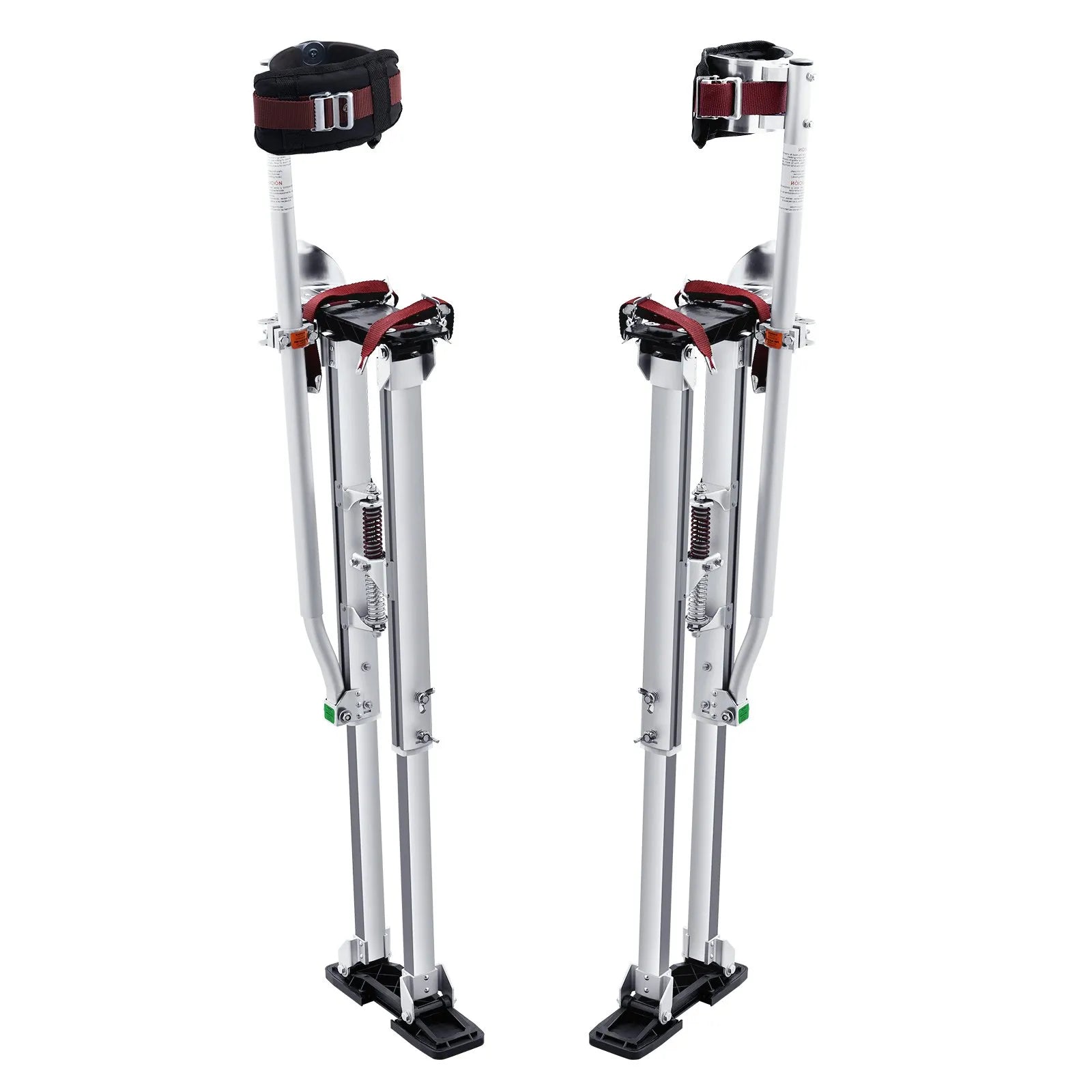 VEVOR Drywall Stilts, 36''-50'' Adjustable Aluminum Tool Stilts with Protective Knee Pads, Durable and Non-slip Work Stilts for Sheetrock Painting, Walking, Taping, Silver