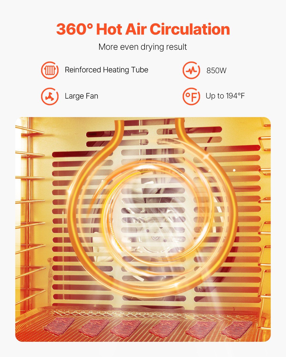 12 Trays Food Dehydrator Machine Stainless Steel 850W Jerky Meat Fruit Drying