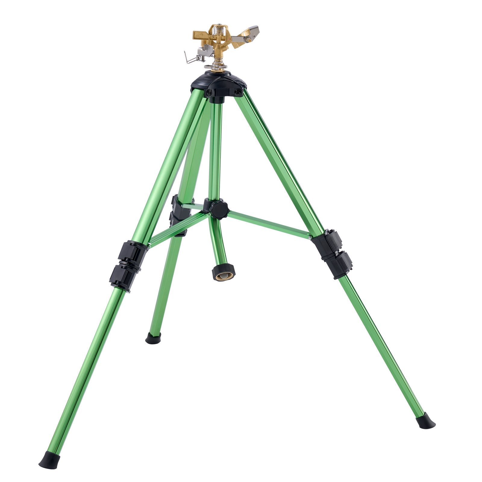 VEVOR Tripod Sprinkler 360° Spray Heavy Duty Sprinklers for Lawn Garden Green