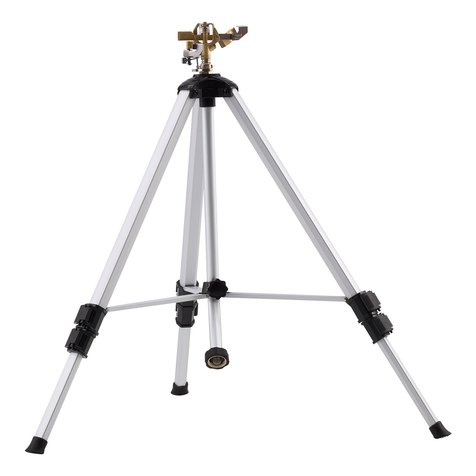 VEVOR Tripod Sprinkler 360° Spray Heavy Duty Sprinklers for Lawn Garden Gray