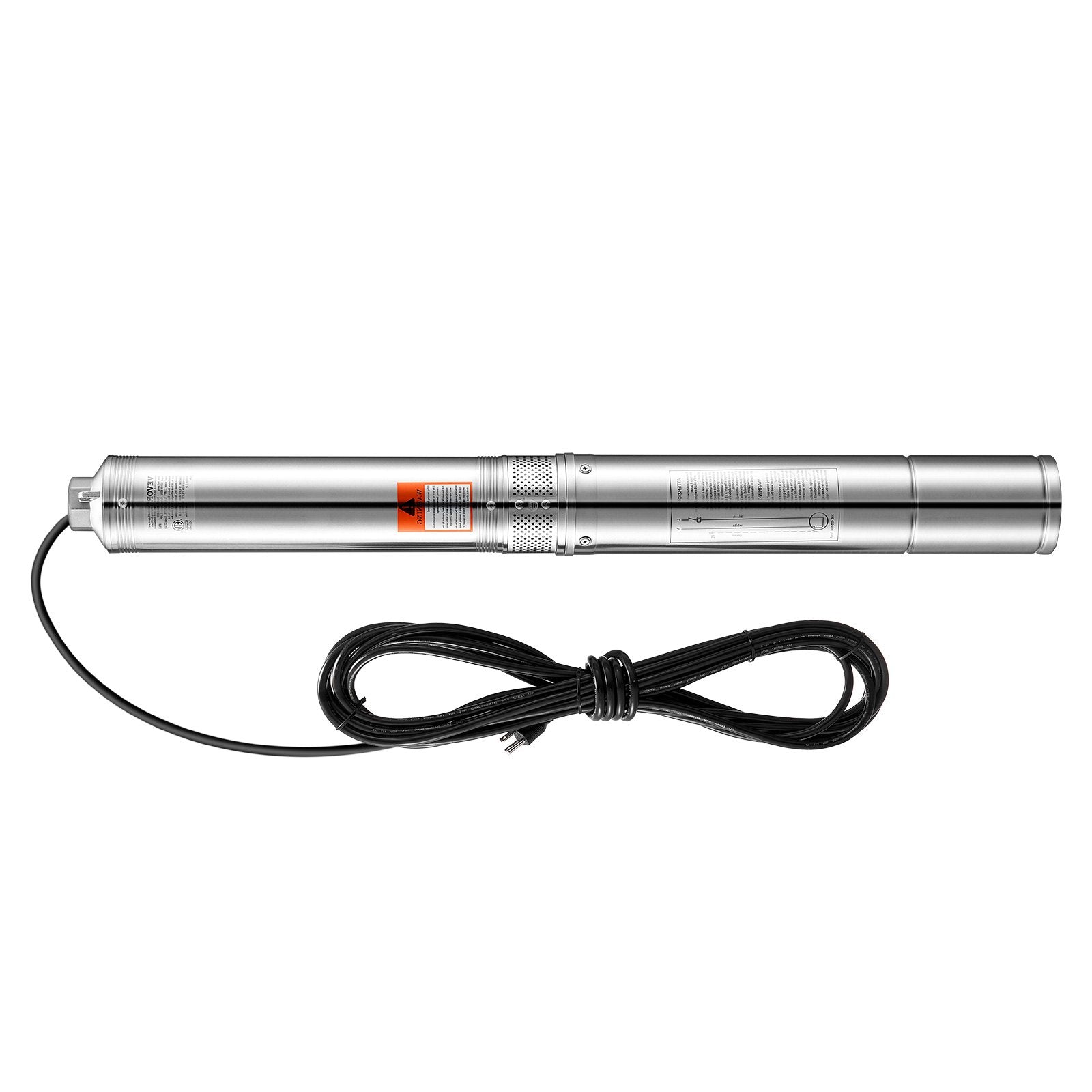 VEVOR 1.5HP Deep Well Submersible Pump Stainless Steel Water Pump 31.7GPM 276ft