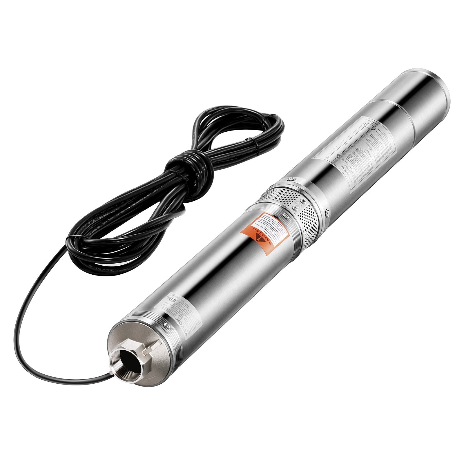 VEVOR 1.5HP Deep Well Submersible Pump Stainless Steel Water Pump 31.7GPM 276ft