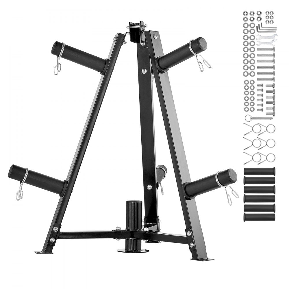 VEVOR Weight Plate Rack Weight Plate Tree Home Gym Barbell Storage Stand 2 inch