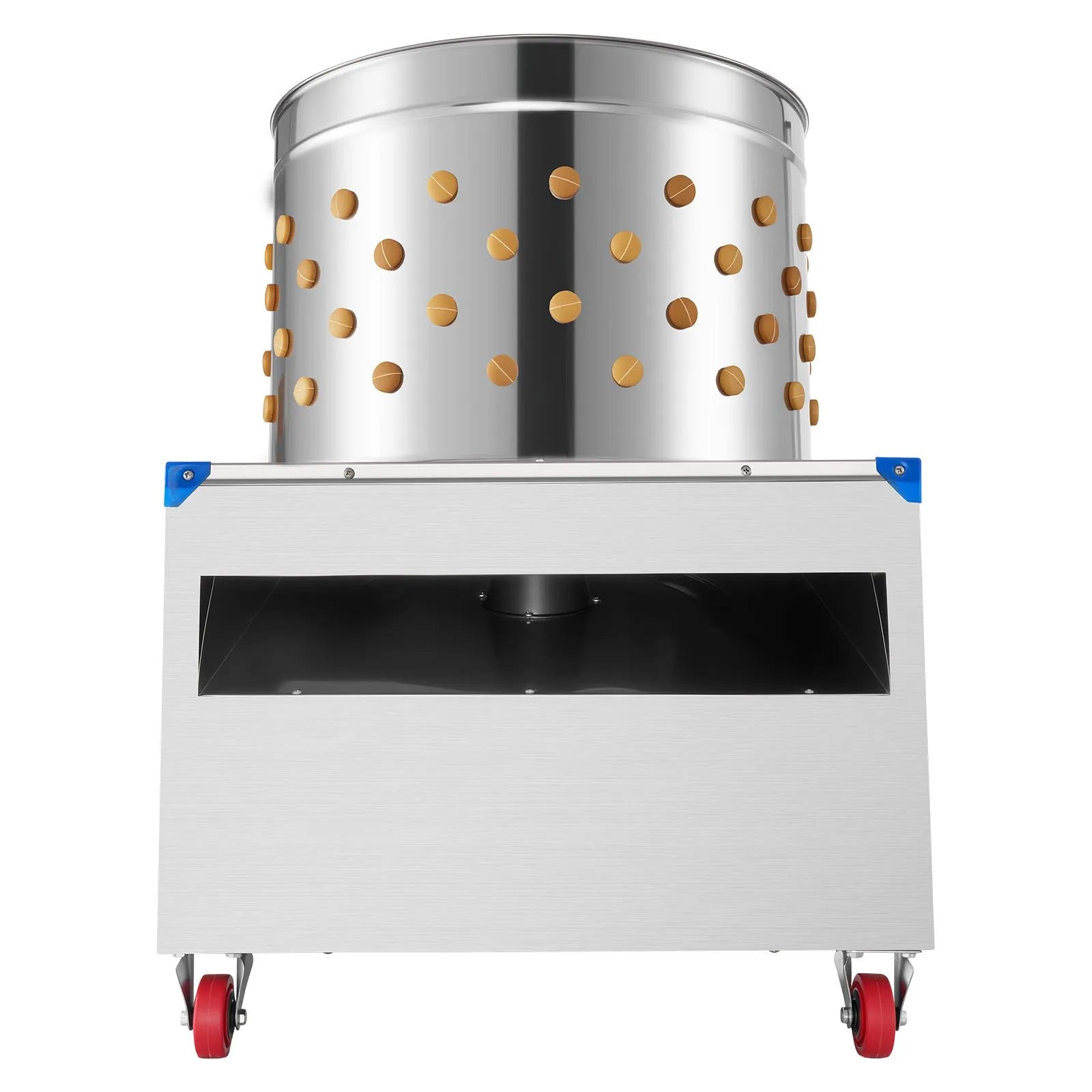 VEVOR Chicken Plucker Machine, 23.6 in Drum, 2200W & 240RPM Electric Chicken Plucking Machine with 119 Soft Fingers & Transport Wheels, Stainless Steel Feather Remover for Processing 2-4 Chicks Once