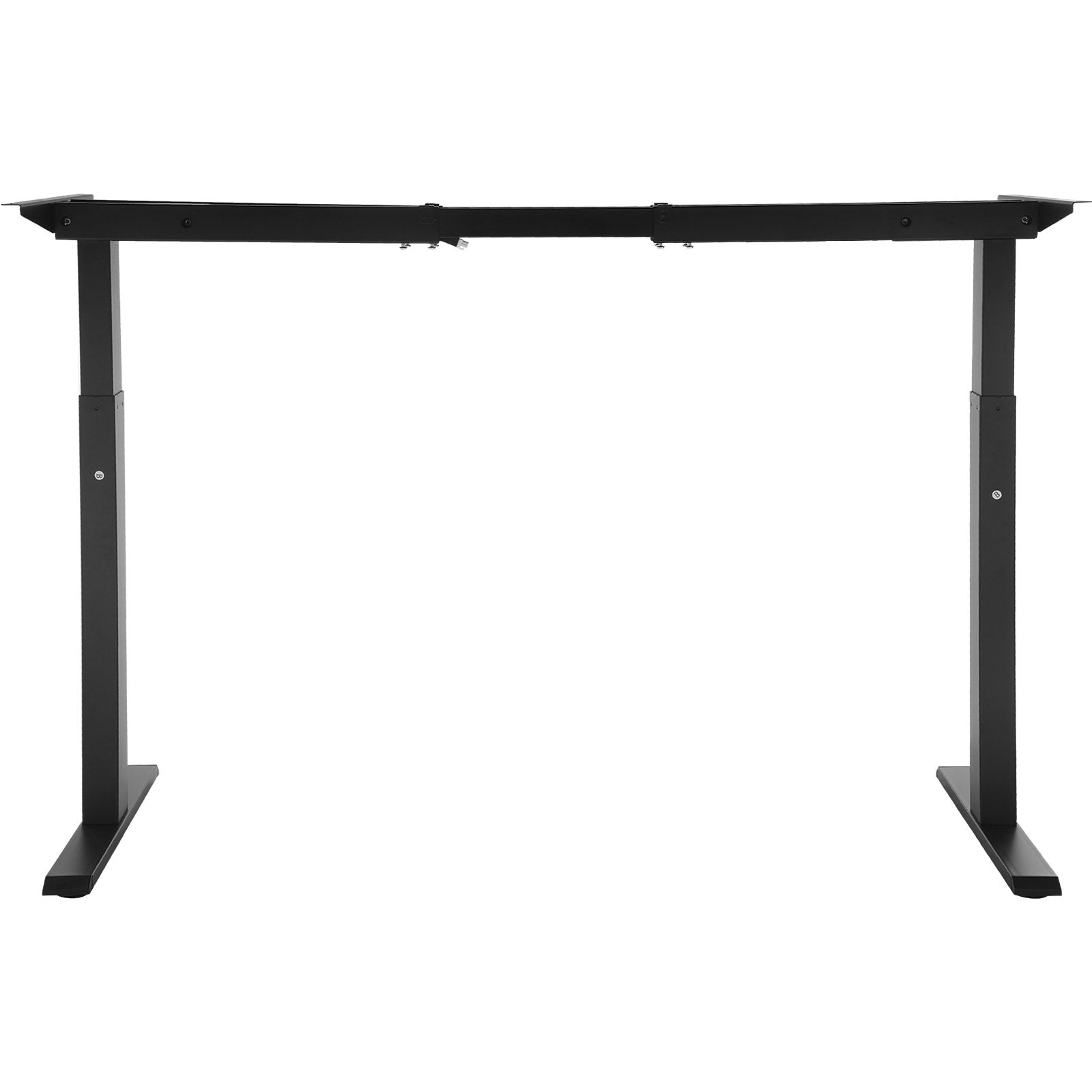 VEVOR Standing Desk Frame Dual Motor, Adjustable 27.6"-46.1" Height & 43.3"-70.1" Length Electric Stand Up Computer Desk Legs, Ergonomic DIY Workstation Base for Home and Office (Black Frame Only)