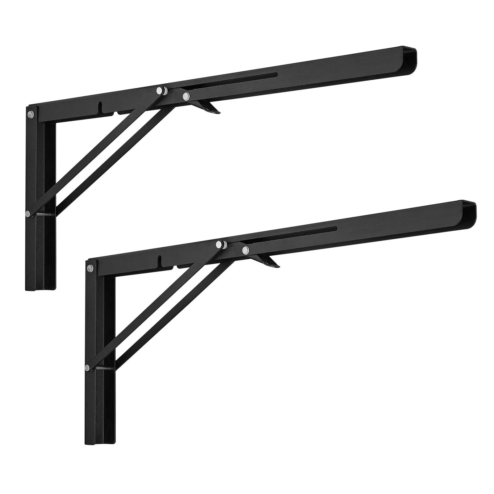 Vevor Folding Shelf Brackets 24" Heavy Duty 2pcs Floating 300 Lb Load Wall Mount
