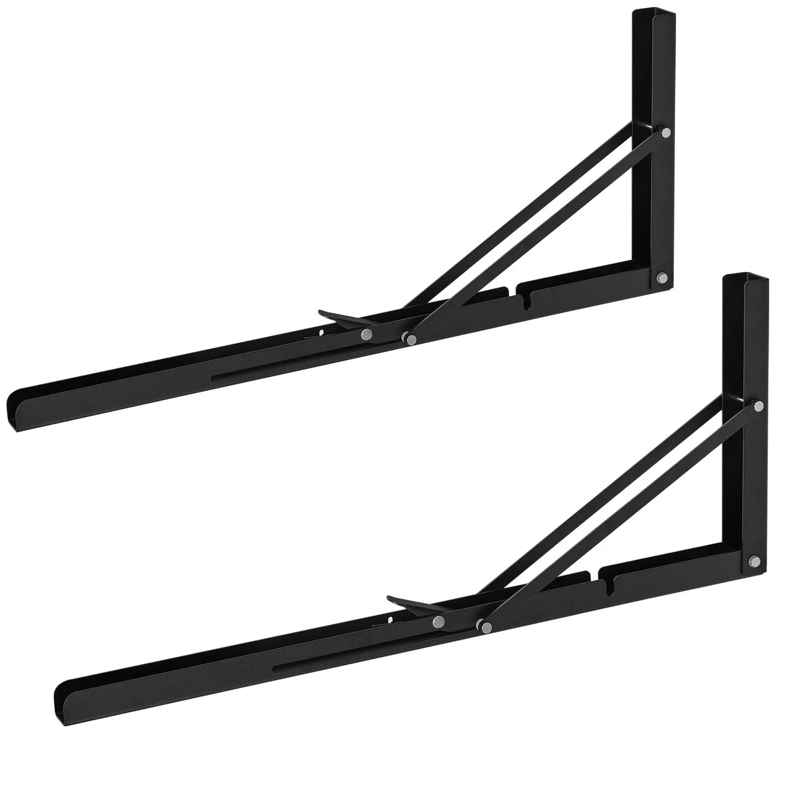 Vevor Folding Shelf Brackets 24" Heavy Duty 2pcs Floating 300 Lb Load Wall Mount