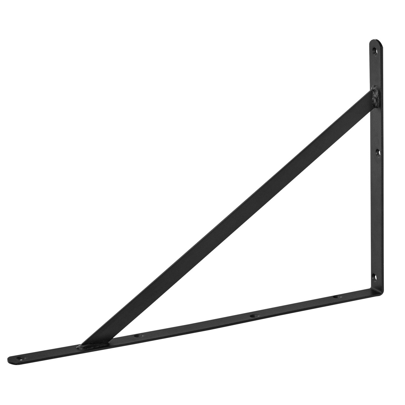 VEVOR Shelf Bracket, 12 x 8 in 10 Pcs, Heavy Duty Floating Shelf Brackets, Brackets for Shelves, 3mm Thick Matte Black Triangle Shelf Bracket,Steel Shelving Brackets with 160 lbs Load Capacity