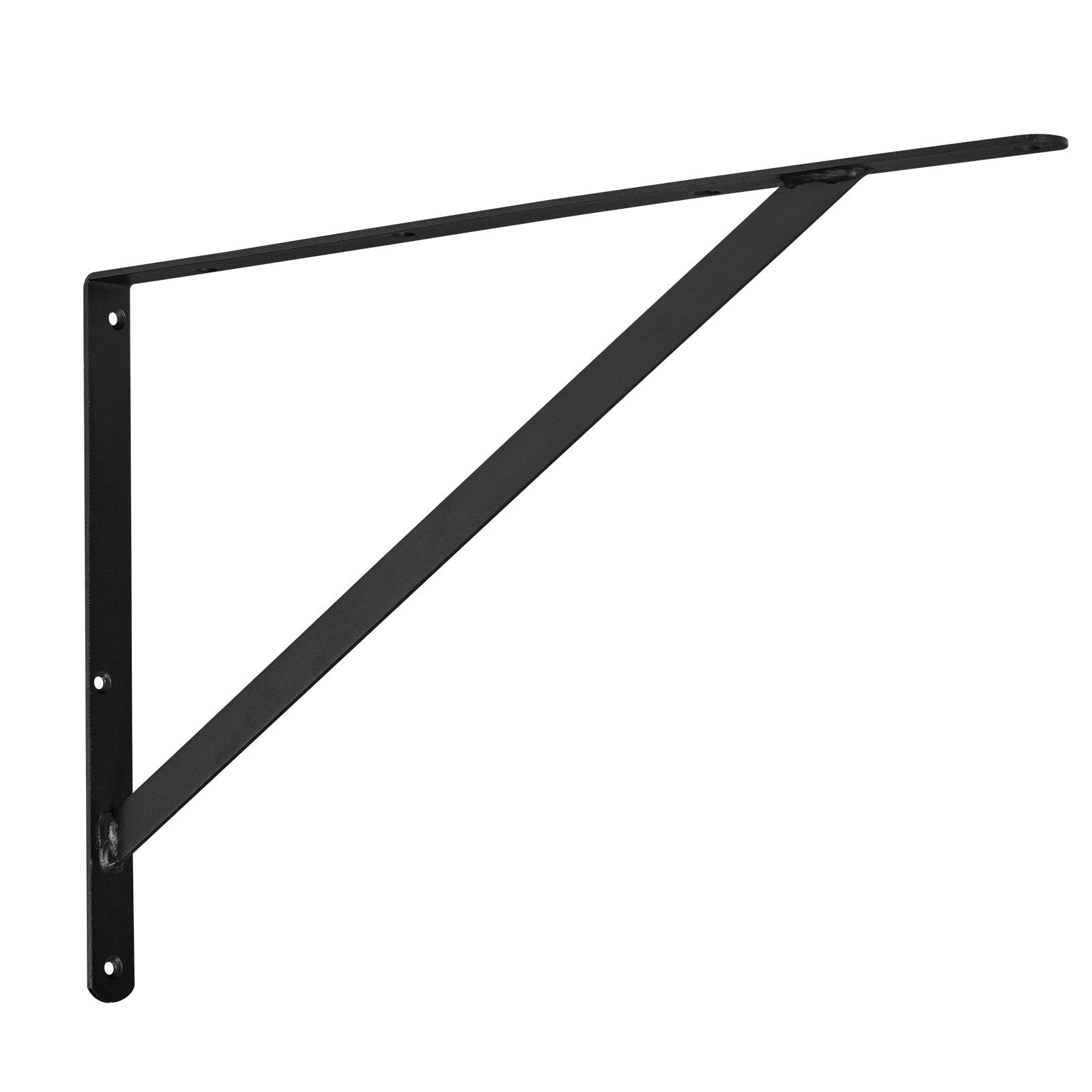 VEVOR Shelf Bracket, 18 x 12 in 12 Pcs, Heavy Duty Floating Shelf Brackets, Brackets for Shelves, 3mm Thick Matte Black Triangle Shelf Bracket,Steel Shelving Brackets with 160 lbs Load Capacity