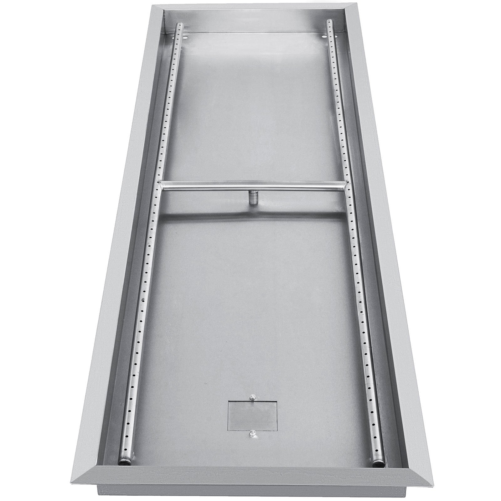 VEVOR Fire Pit Pan,Stainless Steel Linear Trough Fire Pit Pan and Burner,Built-in Fire Pit Burner Pan for Propane Gas (49x16 Inch)