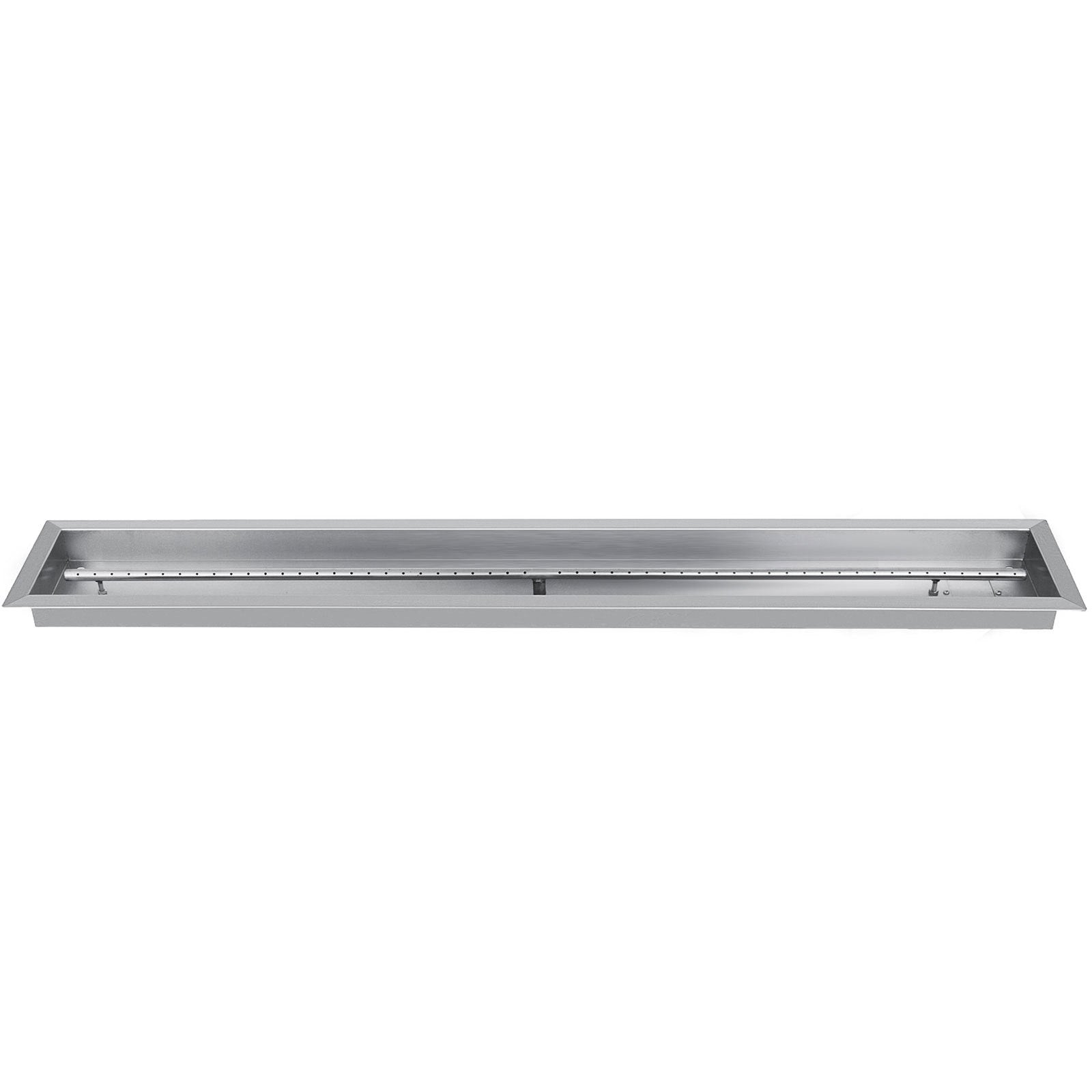 VEVOR Fire Pit Pan 61x8 Inch, Stainless Steel Linear Trough Fire Pit Pan and Burner, Built-in Fire Pit Burner Pan, 110K BTU