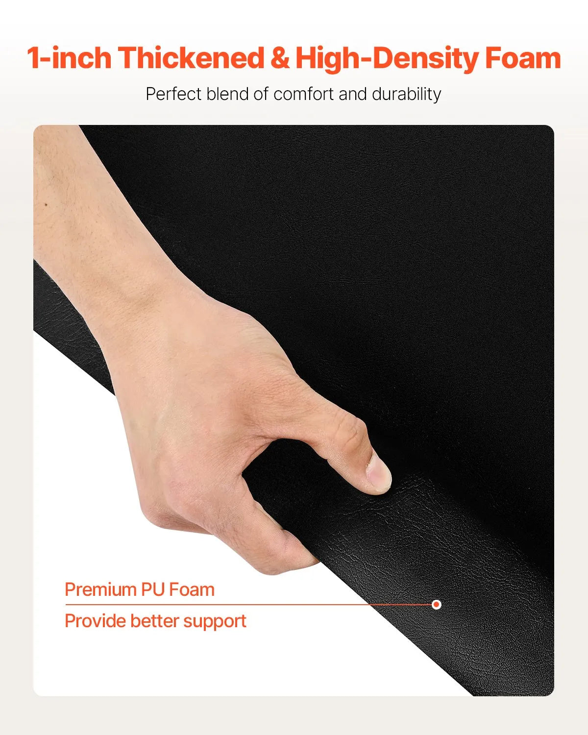 VEVOR Salon Mat for Hair Stylist 4 x 5 FT Hexagon Salon Chair Mat 1-inch Thick