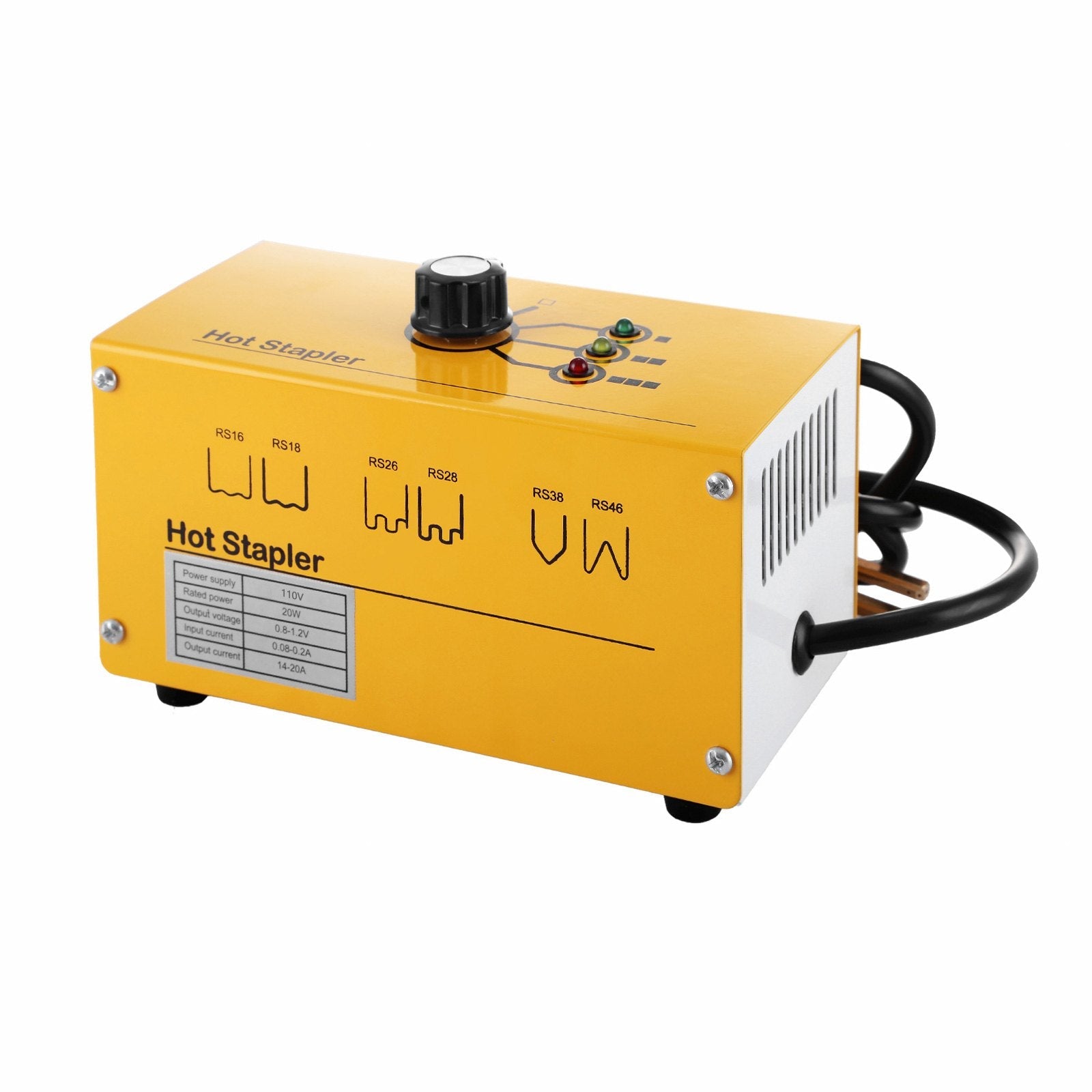 VEVOR Hot Stapler Plastic Repair 110V Stapler Plastic Repair Welder 3 Heat Settings Hot Stapler Plastic Repair Kit with 300 Staples and Snips for Plastic Repair (3 Heat Settings) , Yellow