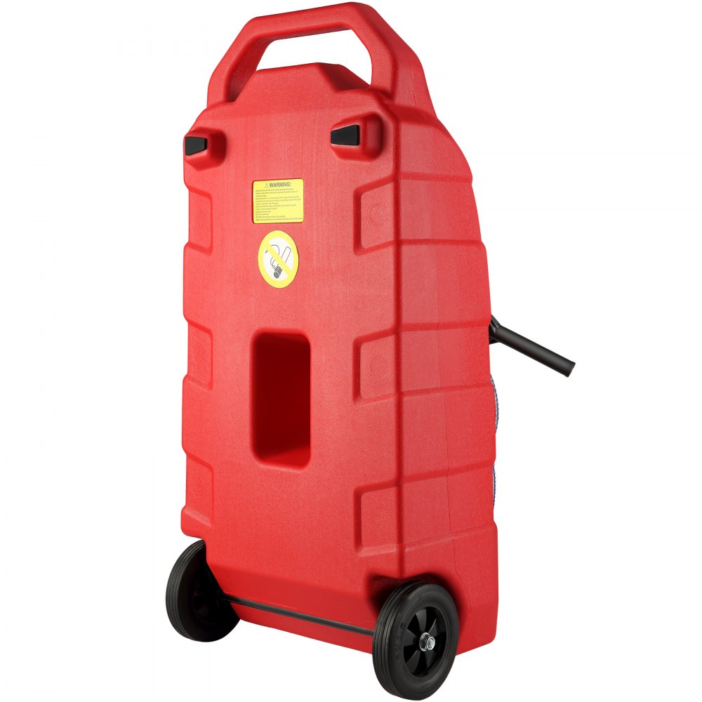 VEVOR 16 Gallon Fuel Caddy, 7.8 L/min, Portable Gas Storage Tank Container with Nozzle Rubber Wheels, Fuel Transfer Storage Tank for Gasoline Diesel Machine Oil Car Mowers Tractor Boat Motorcycle