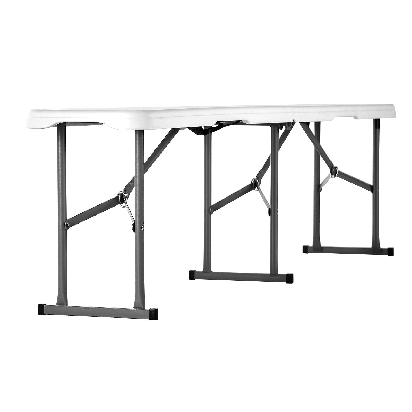 VEVOR 6FT Plastic Folding Bench Portable Outdoor Bench for Picnic Camping Garden