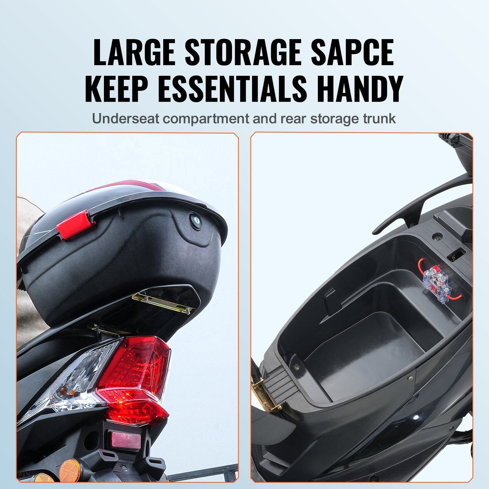 VEVOR Heavy Duty 4-Wheel Mobility Scooters 40 Miles 3-Speed 500W 450lbs Capacity