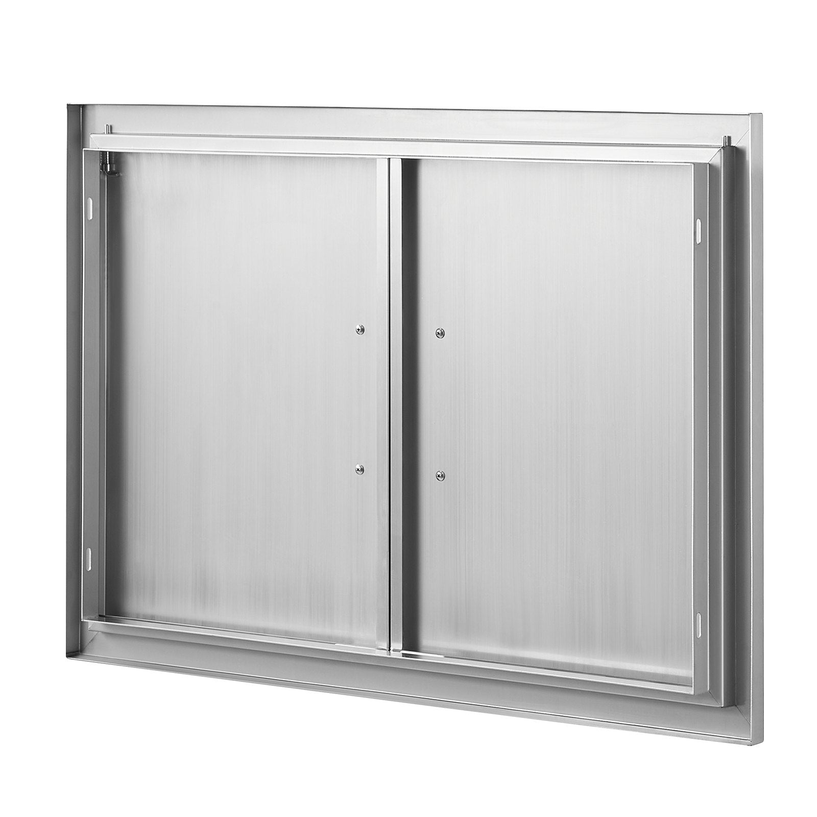 VEVOR BBQ Access Door, 30W x 21H Inch Double Outdoor Kitchen Door, Stainless Steel Flush Mount Door, Wall Vertical Door with Handles, for BBQ Island, Grilling Station, Outside Cabinet