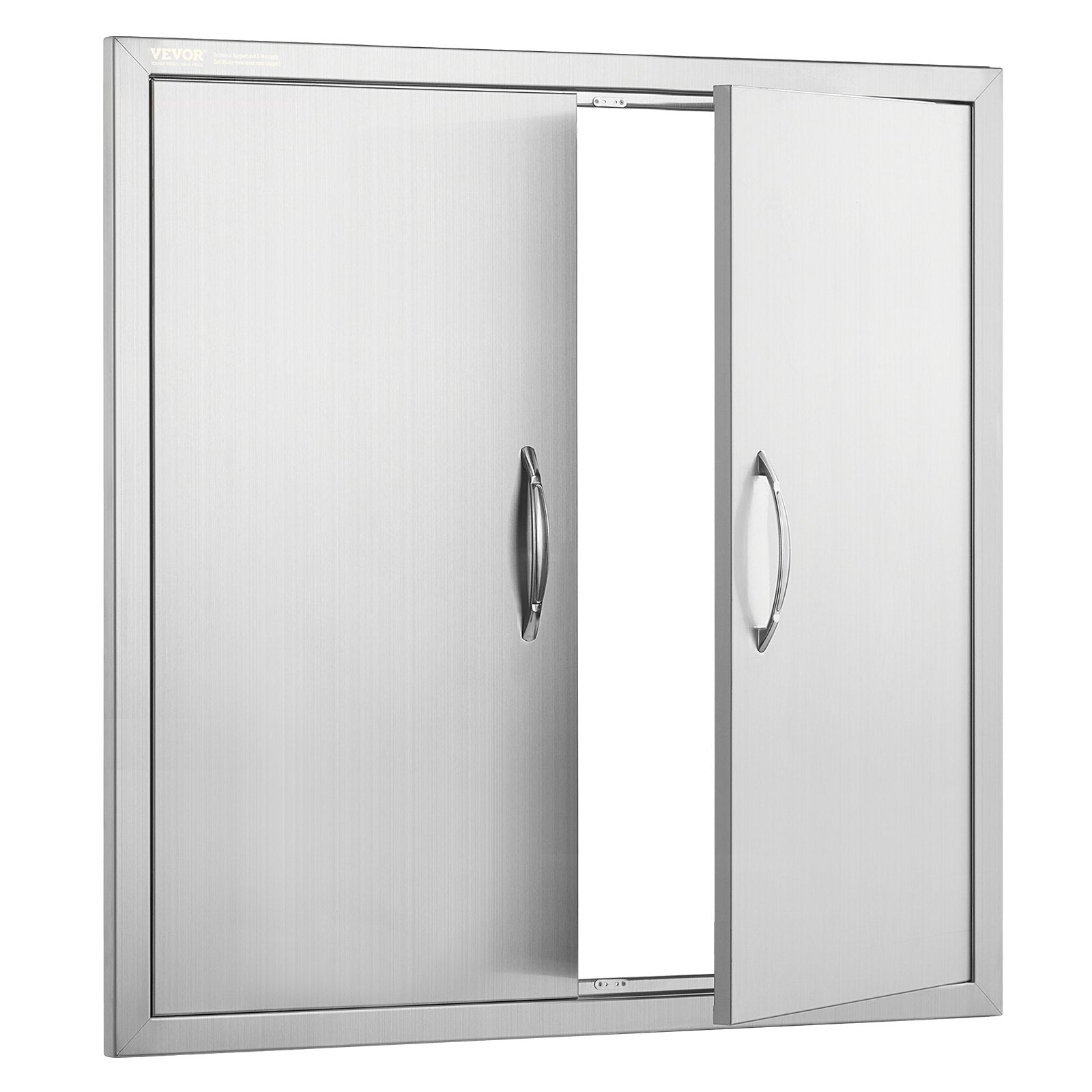 VEVOR BBQ Access Door, 31W x 31H Inch Double Outdoor Kitchen Door, Stainless Steel Flush Mount Door, Wall Vertical Door with Handles, for BBQ Island, Grilling Station, Outside Cabinet